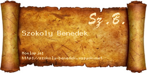 Szokoly Benedek névjegykártya